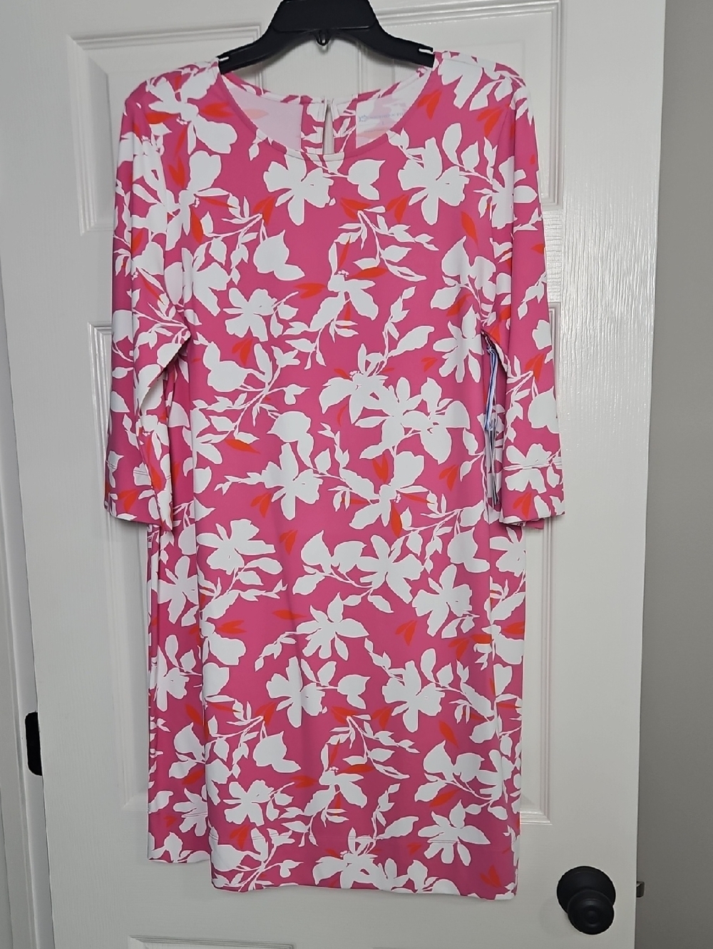 Southern‎ Tide Leira 3/4 Sleeve UV Protection Shift Dress: Very Berry: Large
